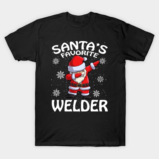 Santas Favorite Welder Christmas T-Shirt by intelus